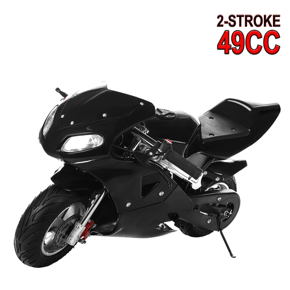 Floseru 50cc Kids Motorcycle,Mini Pocket Rocket Bike Youth Off Road 2-Stroke Kid Dirt Bikes with Disc Brakes Children Pocket Motorbike Gifts for Kids 8-14 Boys Girls 20MPH 170lbs