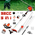 thumbnail image 1 of Floseru 52CC 2-Cycle Weed Eater Gas Powered,2.3 KW String Trimmer Edger,Hedge Trimmer and Brush Cutter Blade, 2026 Upgrade 5-in-1 Multi Yard Care Tools, Rubber Handle & Shoulder Strap for Weeds, 1 of 10