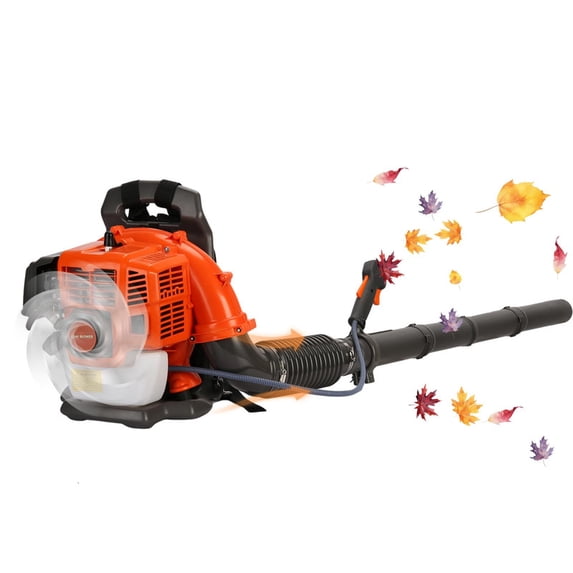 Floseru 52CC Backpack Gas Leaf Blower, 2-Cycle Gas Powered Backpack Blower with Fuel Tank, 550CFM Air Volume 200MPH Speed, Ideal for Lawn Care