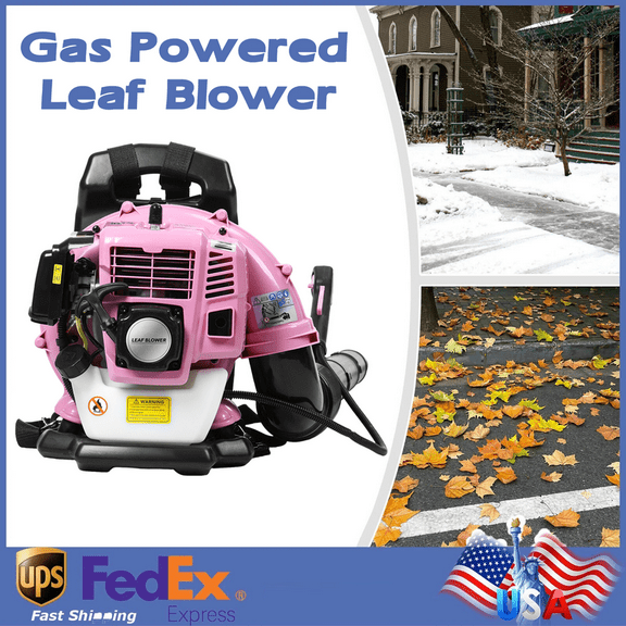 Floseru 52CC Backpack Gas Powered Leaf Blower, Commercial 550CFM 1.7HP 2-Cycle Powerful Lightweight Gasoline Grass Lawn Blower with Harness Air-Cooled & Fuel Tank for Yard Lawn Care, Snow Removal