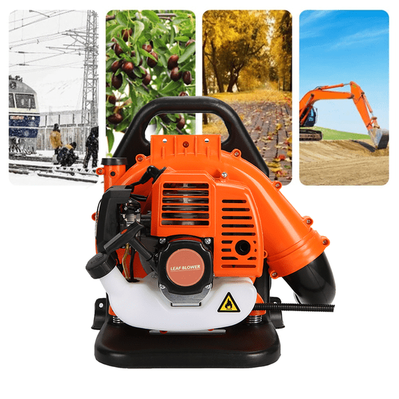 Floseru 52CC Gas Backpack Leaf Blower 2 Cycle Enginee 550 CFM 200 MPH , 1.7 HP ,Ergonomic Harness System,Low Vibration and Cruise Control Powerful Gas Blowers for Lawn Yard Care-Gifts for Dad