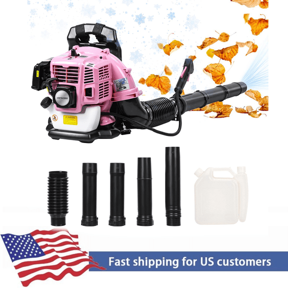 Floseru 52CC Gas Backpack Leaf Blower 2 Cycle Enginee 550 CFM 200 MPH , 1.7 HP ,Ergonomic Harness System,Low Vibration and Cruise Control Powerful Gas Blowers for Lawn Yard Care-Gifts for Dad