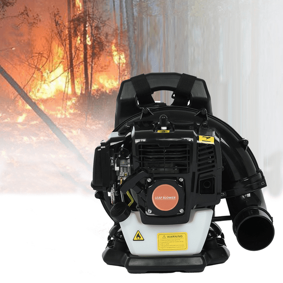 Floseru 52CC Gas Backpack Leaf Blower, 2 Stroke ,550 CFM, 200 MPH , Variable Speed & Cruise Control, Ergonomic Harness, Reduced Emissions, for Fast Yard Cleanup