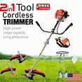 thumbnail image 1 of Floseru 52cc 2-Stroke Gas Powe String Trimmer, Weed Wacker, Trimmer and Edger with Multi Accessories, Sharp Blade, Long Rod for Lawn, Garden, Yard, etc, 1 of 9