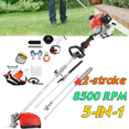 thumbnail image 1 of Floseru 52cc 5-in-1 Gas Weed Wacker, 2-Stroke Brush Cutter & String Trimmer, 2026 Upgraded Gas-Powe Weed Eater with 18" Trimmer, 10" Brush Cutter, Backpack Design,Safety Goggles & Gloves, 1 of 12