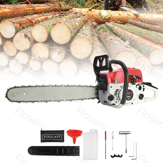 Floseru 20 Inch Top Handle Gas Chainsaw, 2-Stroke 58cc Lightweight Chain Saws for Wood Cutting, Tree Pruning, Firewood Preparation & Yard Maintenance
