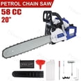 thumbnail image 1 of Floseru 58CC Gas Powered Chainsaw 20 Inch, 2-Cycle Engine with Chain & Bar, Heavy Duty Gas Chain Saw for Tree Felling, Logging, and Firewood Cutting, 1 of 9