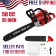 thumbnail image 1 of Floseru Gas Chainsaw 20 Inch Top Handle Chainsaw 58CC 2-Cycle Handheld Cordless Petrol Portable Gas Powered Chain Saw for Tree Wood Cutting, 1 of 10