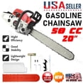 thumbnail image 1 of Floseru 58CC Gas Powered Chainsaw 20 Inch Bar Chainsaws 2-Cycle Cordless Handheld Petrol Gasoline Chain Saw for Tree Felling Forestry Logging Backyard Storm Cleanup Farm Wood Cutting, 1 of 8