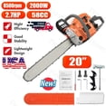 thumbnail image 1 of Floseru 58CC Gas Powered Chainsaw 20 Inch, Lightweight Top Handle Handheld Chainsaw with Quenched Chain, Auto Lubrication, Safety Lock & Quick Stop for Tree Wood Cutting, 1 of 8