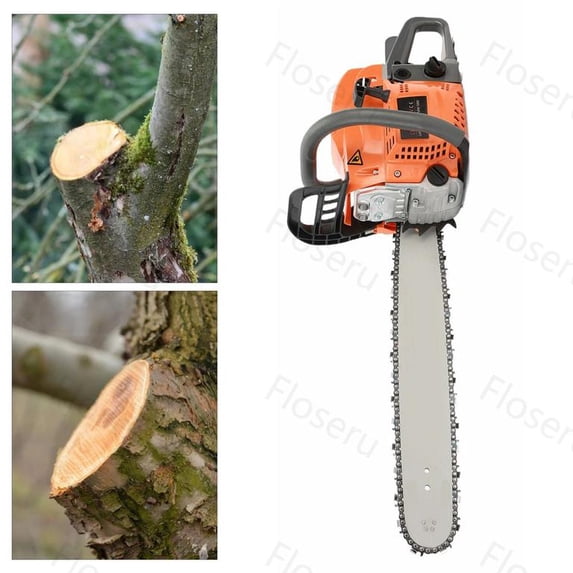 Floseru 58 CC Top Handle Gas Powered Chainsaw - Lightweight 20 Inch Chainsaw for Efficient Wood Cutting