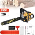 thumbnail image 1 of Floseru 63CC Gas Chainsaw 20 Inch Chain Saw with 2-Cycle Engine,Petrol Handheld Quick Start Technology Gas Powered Chainsaw For Forest, Garden and Farm Tree & Wood Cutting, 1 of 10