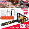 thumbnail image 1 of Floseru 63CC Gas Powered Chainsaw 20 Inch, Lightweight Top Handle Handheld Chainsaw with Quenched Chain, Auto Lubrication, Safety Lock & Quick Stop for Tree Wood Cutting, 1 of 10