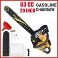 thumbnail image 1 of Floseru 63cc Gas Chainsaw 20 Inch Bar – 3.75 HP Gas Powered Chainsaw with Easy-Start, Pro Anti-Vibration for Farm, Ranch, and Ranch & Heavy-Duty Work, 1 of 10