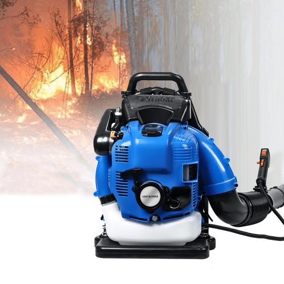 Floseru 75.6CC Gas Backpack Leaf Blower 4 Cycle Enginee 900CFM 210MPH , 3.5HP ,Ergonomic Harness System,Low Vibration and Cruise Control Powerful Gas Blowers for Lawn Yard Care-Gifts for Dad