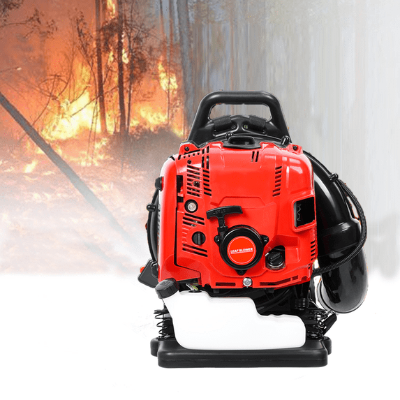 Floseru 75.6CC Gas Leaf Blower, 5 HP Backpack Blower with 900 CFM Air Volume and 210 MPH Wind Speed, Powerful 4-Cycle Engine for Heavy-Duty Lawn, Yard, and Parking Lot Cleanup