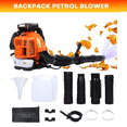 thumbnail image 1 of Floseru 80CC Gas Backpack Leaf Blower 2-Cycle Enginee 900CFM 206MPH , 4.8HP ,Ergonomic Harness System,Low Vibration and Cruise Control Powerful Gas Blowers for Lawn Yard Care-Gifts for Dad, 1 of 7