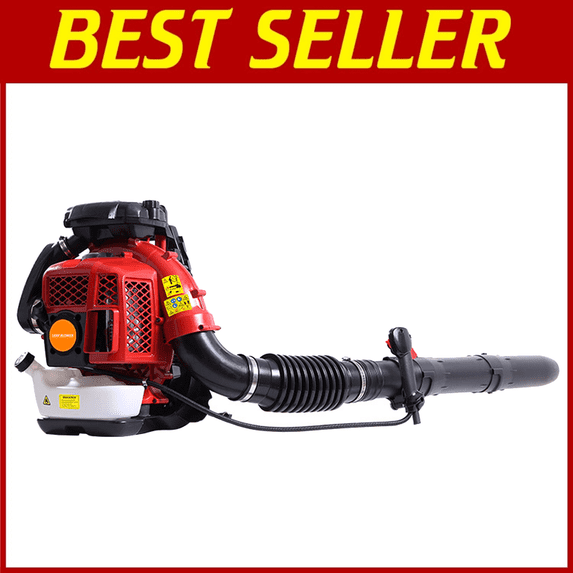 Floseru 80CC Gas Powered Backpack Leaf Blower, 4.8 HP 2 Cycle 900 CFM 206 MPH , Commercial-Grade Gas Leaf Blower for Landscaping, Snow Removal, and Heavy-Duty Yard Work