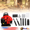 thumbnail image 1 of Floseru Backpack Gas Powered Leaf Blower, Commercial 665CFM 63CC 3HP 2 Stroke Powerful Lightweight Gasoline Grass Lawn Blower w/Harness Air-Cooled & Fuel Tank for Yard Lawn Care, Snow Removal, 1 of 9