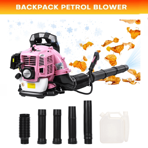 Floseru Backpack Leaf Blower, 2 Cycle Engine 550 CFM Air Volume Tank Leaf Blower 52CC Gas Powered Blowers Snow Blower for Lawn Care Road Cleaning