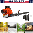 thumbnail image 1 of Floseru Backpack Leaf Blower, 2 Stroke Engine 550 CFM Air Volume Tank Leaf Blower 52CC Gas Powered Blowers Snow Blower for Lawn Care Road Cleaning, 1 of 9
