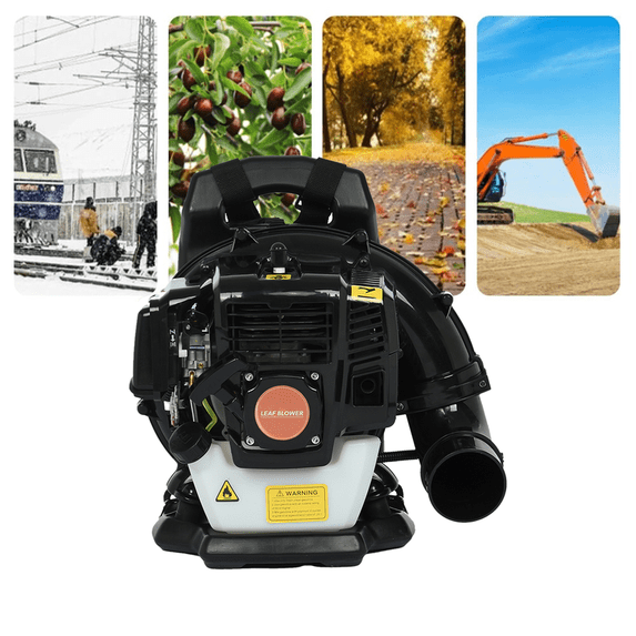 Floseru Backpack Leaf Blower 52CC 2-Stroke Backpack Gas Powered Leaf Blower with Fuel Tank, Grass Lawn Blower Air Cooling Gasoline Blower for Sand, Gravel, Snow, Yard, Leafs