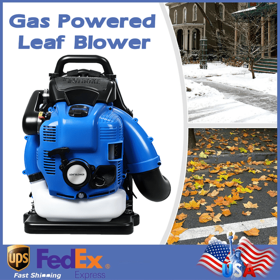 Floseru Backpack Leaf Blower, 75.6CC 4 Cycle Leaf Blower with Fuel Tank, 900 CFM Air Volume 210 MPH Speed, Ideal for Lawn Care, Leaf Cleaning, and Snow Removal