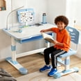 thumbnail image 1 of Floseru Desk for Kids, Kids Desk and Chair Set Height Adjustable for Girls, Kid Study Table and Chair Set with Widened Desktop Storage Drawer, 1 of 10