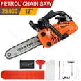 thumbnail image 1 of Floseru Gas Chainsaw 12 Inch Top Handle Chainsaw 25.4CC 2-Cycle Handheld Cordless Petrol Portable Gas Powered Chain Saw for Tree Wood Cutting, 1 of 8