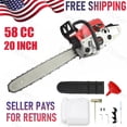 thumbnail image 1 of Floseru Gas Chainsaw 20 Inch 58cc Chain Saw Gas Powered 2-Cycle Handed Petrol Gasoline for Cutting Wood Outdoor Garden Farm Use, 1 of 8