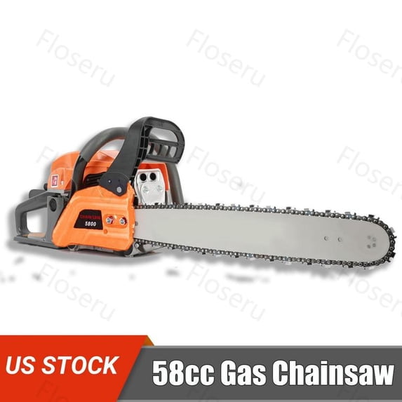 Floseru Gas Chainsaw 20 Inch Bar, 58cc 2-Cycle Gasoline Power Chain Saws, 2KW 2.7HP Power Chain Saw for Outdoor Garden Farm Work