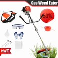 thumbnail image 1 of Floseru Gas Powe Weed Wacker, 52cc 2-Stroke Gas Weed Eater, 2 in 1 Backpack String/Grass Trimmer, 2.2KW/8500rpm High Power Brush Cutter, Multi-Functional Trimming Tool for Garden, Yard, Lawn, 1 of 8