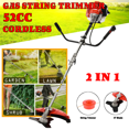 thumbnail image 1 of Floseru Gas Weed Eater, 52CC 2-Stroke Weed Wacker Gas Powe, 2 in 1 Multi-Functional String/Grass Trimmer, Brush Cutter for Gardening, 1 of 11