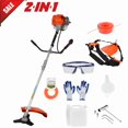 thumbnail image 1 of Floseru Gas Weed Wacker 52cc 2 Stroke Oil 2 in 1 Multifunctional Weed Eater, Gas Powered Cordless Trimmer Hedge Pruner Brush Cutter 10 Inch 8500Rpm for Shrubs and Weeds, 1 of 11