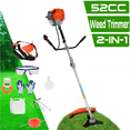 thumbnail image 1 of Floseru Gas Weed Wacker Cordless 2 in 1 String Trimmer, 52cc 2 Cycle Weed Eater with Anti-Slip Handle Brush Cutter Garden Tools Edger Lawn Tool, 1 of 10