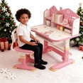 thumbnail image 1 of Floseru Kids Desk and Chair Set, Height Adjustable Kids Study Table and Chair Set, Children School Desk with Storage Drawer and Book Stand, Ergonomic Child Toddler Deskwith Sitting Posture Corrector, 1 of 10
