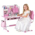 thumbnail image 1 of Floseru Kids Desk and Chair Set, Height Adjustable Toddler Desk and Chair Set, Children Study Table Chair Set with Sitting Corrector, Kids Art Desk with Storage and Drawers for Bedroom Reading, 1 of 9