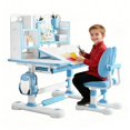 thumbnail image 1 of Floseru Kids Study Desk and Chair Set with Tilt Desktop (50-Degree), Height Adjustable Children Table Chair Set - Ergonomic Extra-Large Desktop & Storage Drawer Book Stand 300KG Capacity, 1 of 9