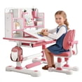 thumbnail image 1 of Floseru Kids Study Desk and Chair Set with Tilt Desktop (50-Degree), Height Adjustable Children Table Chair Set - Ergonomic Extra-Large Desktop & Storage Drawer Book Stand 300KG Capacity, 1 of 8