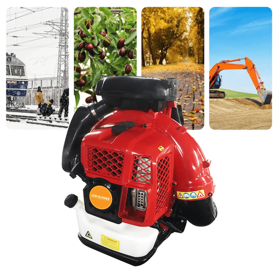 Floseru Leaf Blower, Gas Blower, Gas Leaf Blower for Lawn Care, 2 Stroke Engine 900CFM Air Volume Tank Leaf Blower 80CC Gas Powered Backpack Snow Blower