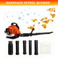 thumbnail image 1 of Floseru Professional Gas Powered Backpack Leaf Blower – 2-Cycle High-Performance 52CC / 550CFM Blower System with Comfort Design for Complete Property Maintenance, 1 of 10