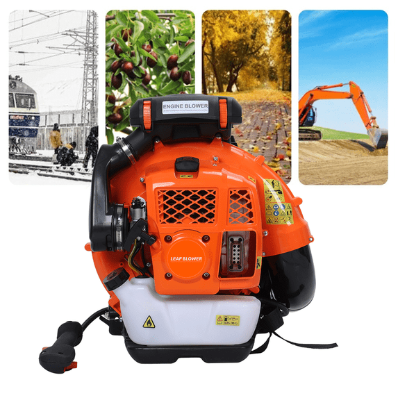 Floseru Professional Gas Powered Backpack Leaf Blower – 2 Stroke High-Performance 80CC / 900CFM Blower System with Comfort Design for Complete Property Maintenance
