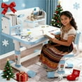 thumbnail image 1 of Floseru Talent Star Kids Desk and Chair Set,Adjustable Girls School Writing Study Table,Ergonomic Desk Chair with Large Writing Board Pull Out Drawer Book Stand, 1 of 8