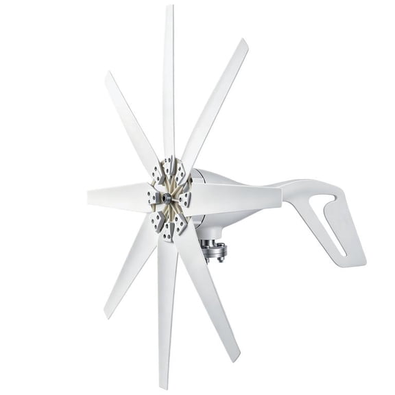 Floseru White Wind Power Generator 2000W, 8 Blade Nylon Glassfiber Turbine, Three-Phase AC, for Farm RV Boat, 32 x 32 x 26 Inch