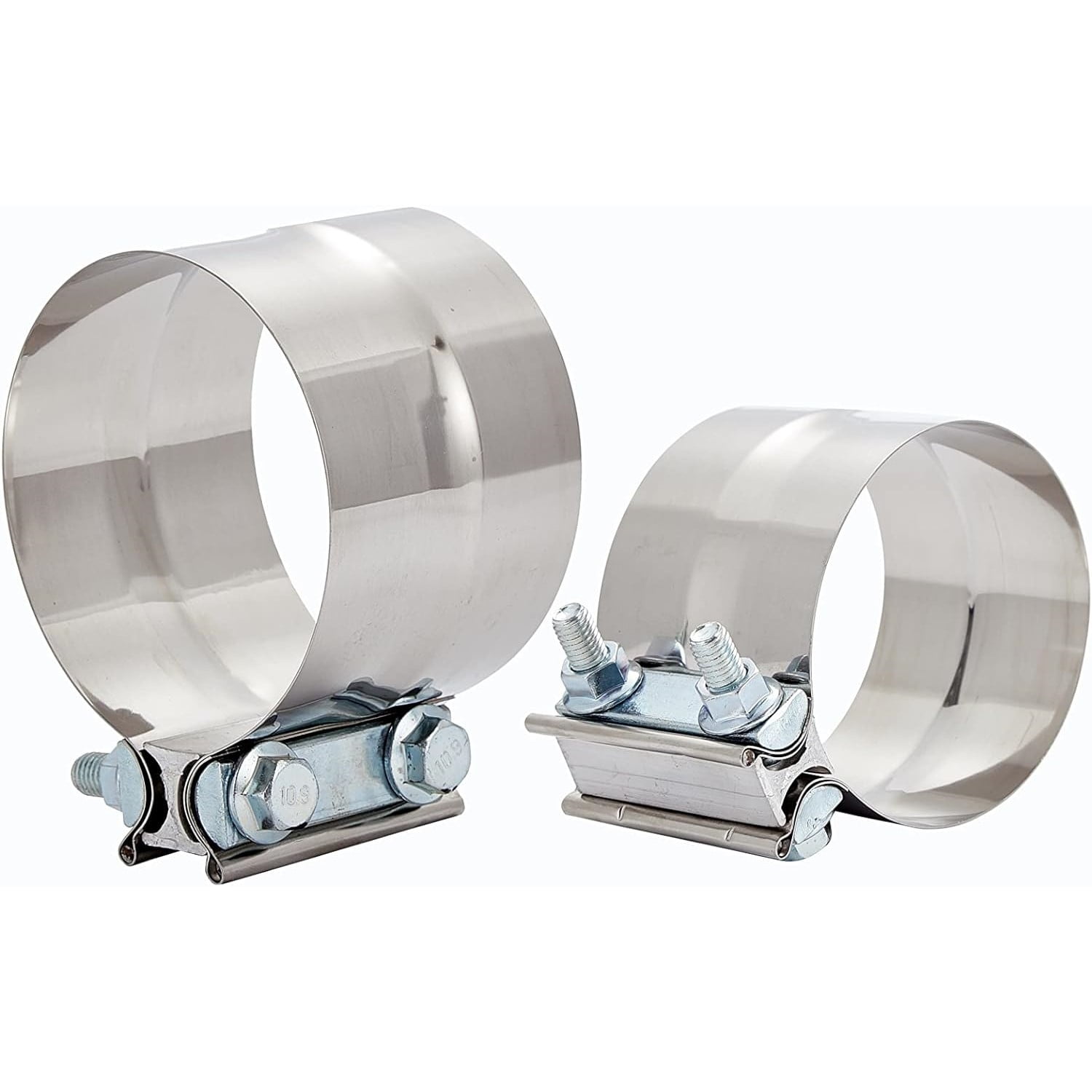 Floshine 3 inch Lap Joint Band Clamps,Exhaust Muffler Clamp 4 PCS，3