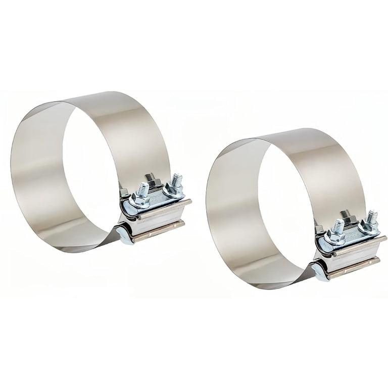 Stainless Steel Butt Joint Band Clamps – Exhaust Muffler Pipe Clamps By Floshine