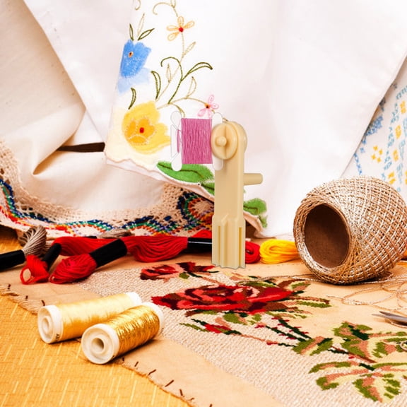 Floss Bobbin Embroidery Yarn Winder Cross Thread Holder Embroidered