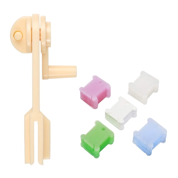 Floss Bobbin Winder Embroidery Thread Floss Winder with Floss Bobbins for Crosses Stitching Thread Embroidery Crafting