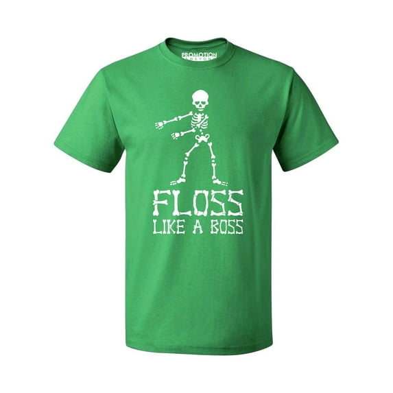 Floss Like A Boss Backpack Kid Dance Halloween Men's T-shirt, L, Green