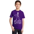 thumbnail image 1 of Floss Like A Boss Backpack Kid Dance Halloween Youth T-shirt, Youth S, Purple, 1 of 2